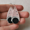 Pink geometric earrings