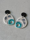 Turquoise hole statement earrings