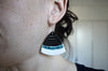 Dangle earrings - speckled blue